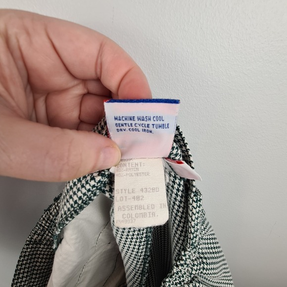 Vintage Tail Houndstooth High Waist Pleated Women's Shorts Sz 6 Academia Golf - Picture 9 of 10